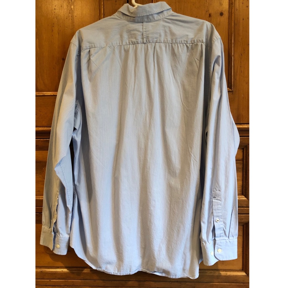 Light Blue Lined Button Down Men’s Work Shirt - image 4